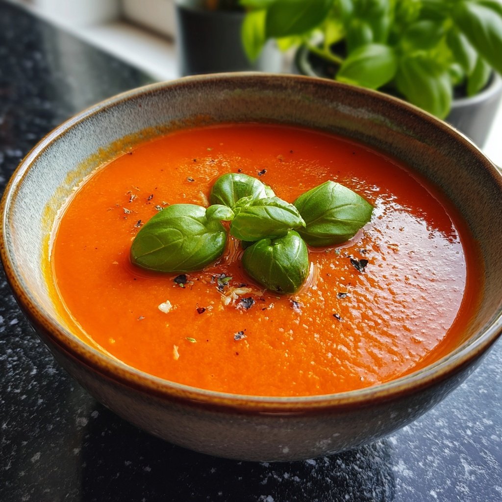 Tomatensuppe mit Knoblauch