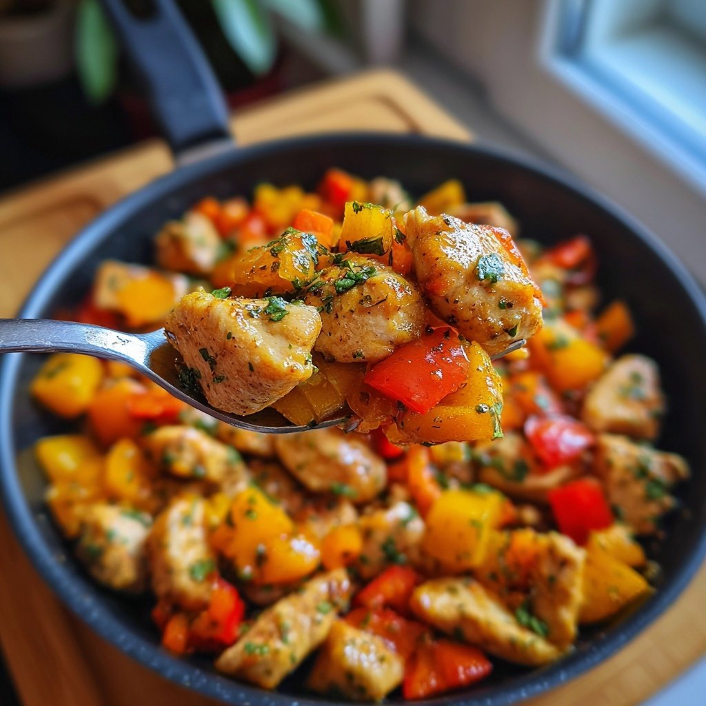 High Protein Hähnchenpfanne mit Gemüse