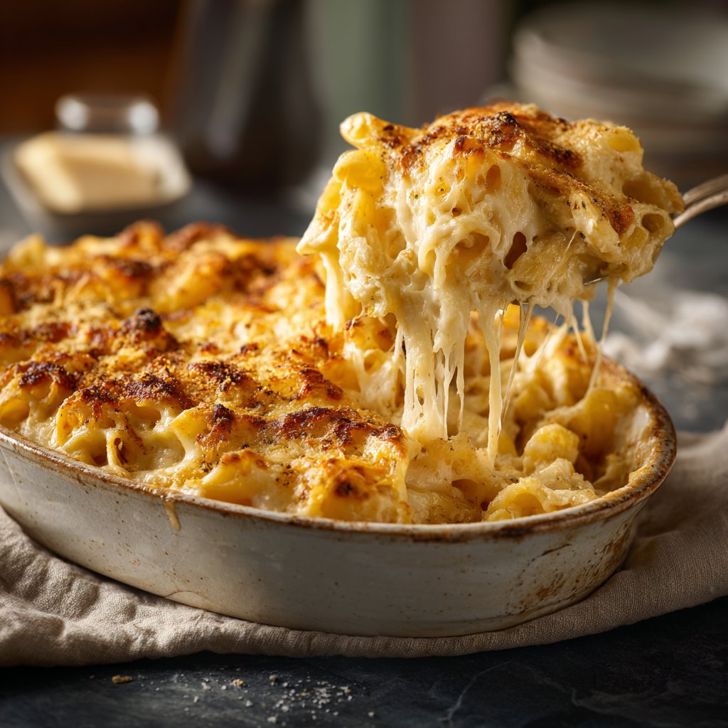 Nudelauflauf mit Sahnesauce