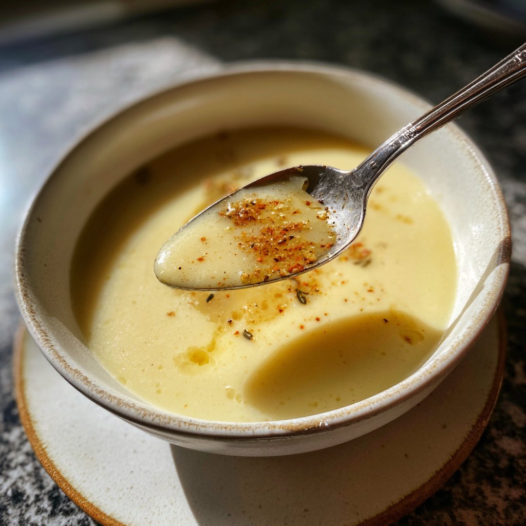Cremige Blumenkohlsuppe mit Muskat