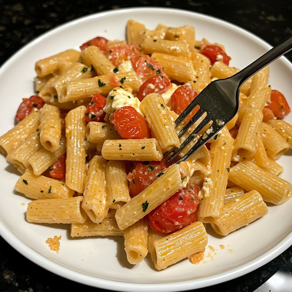 Penne mit Tomaten und Mozzarella