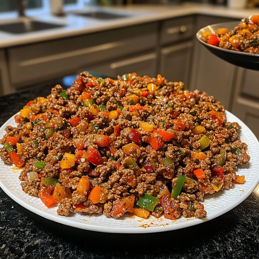 Hackfleisch Pfanne Balkan Style