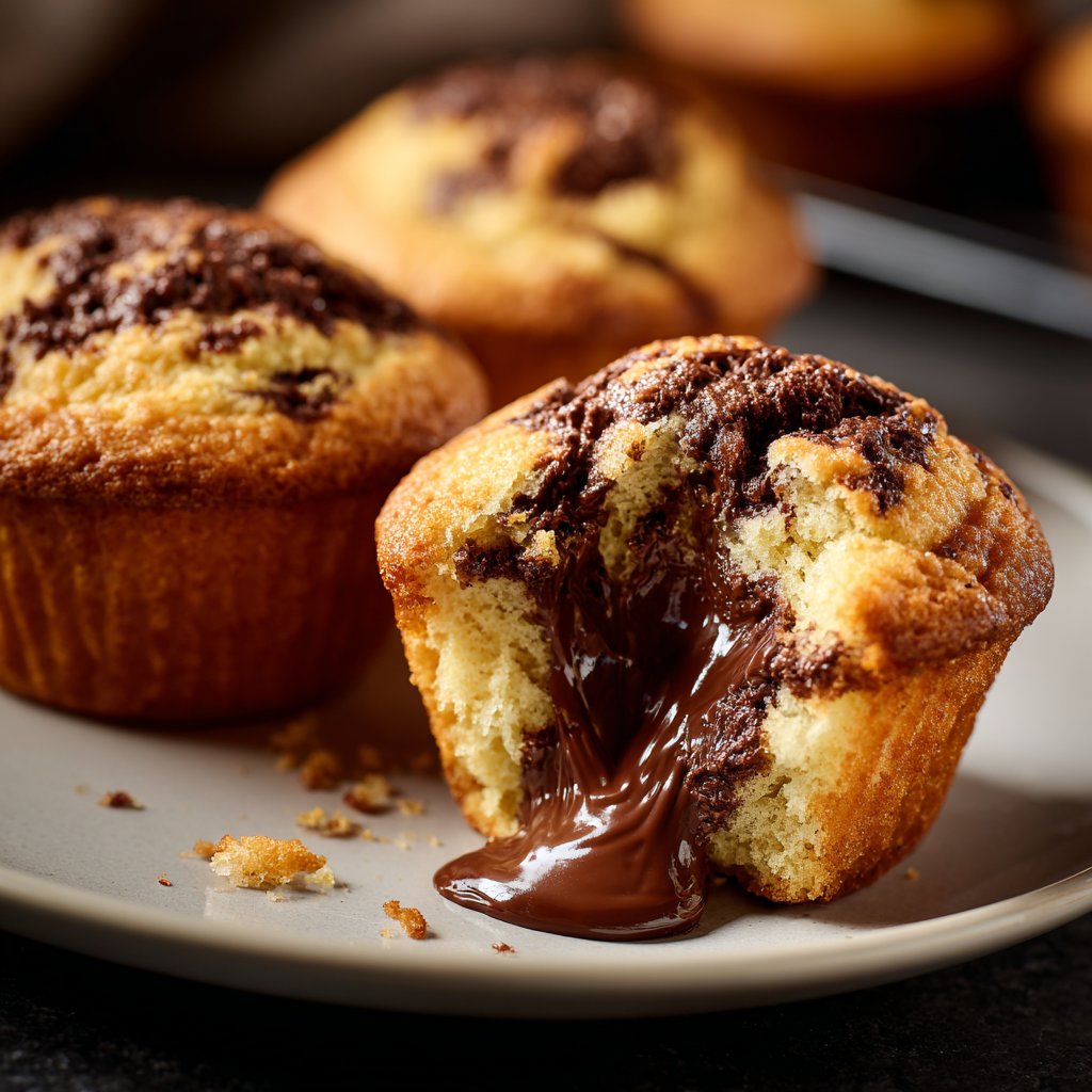 Muffins mit Schoko-Füllung