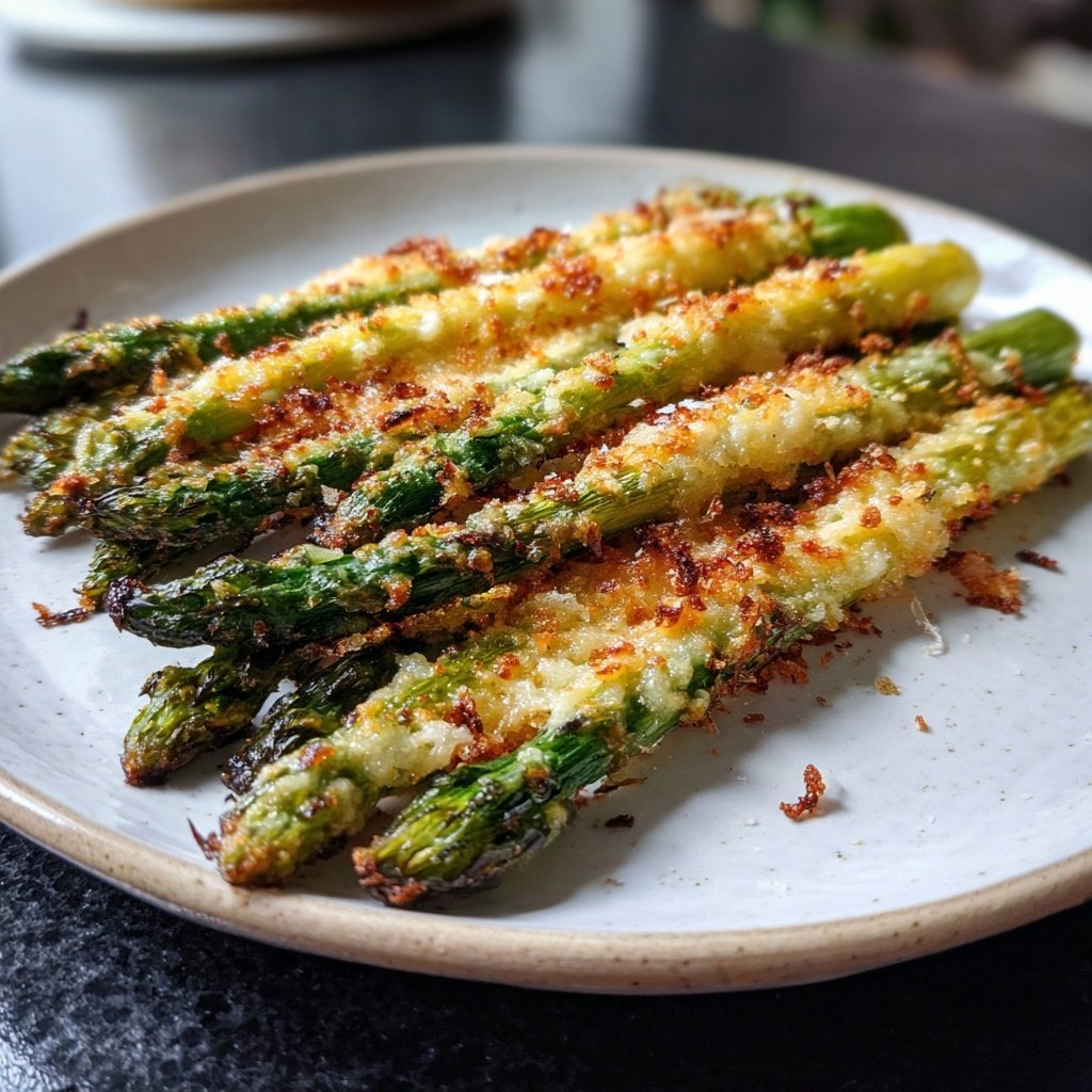 Grüner Spargel Mit Parmesan Kruste