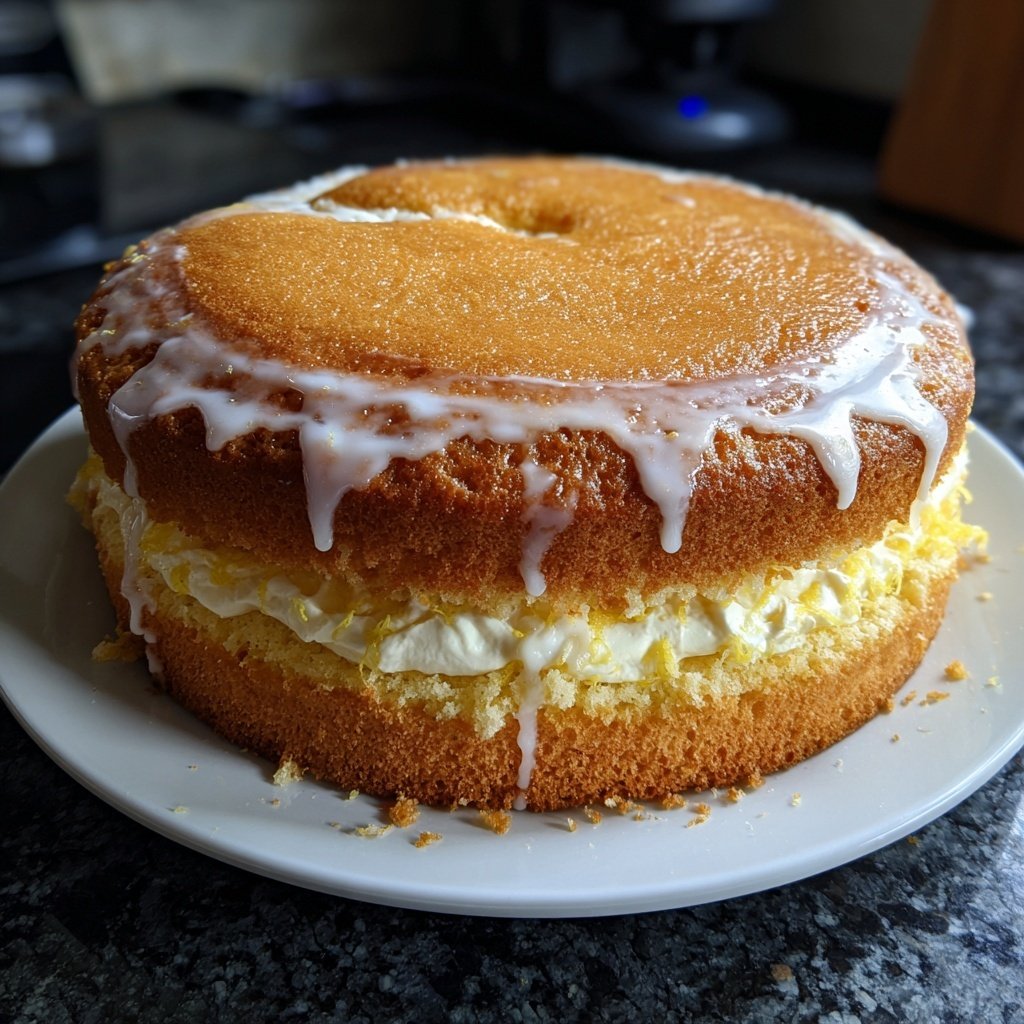 Geburtstagskuchen mit Zitronencreme