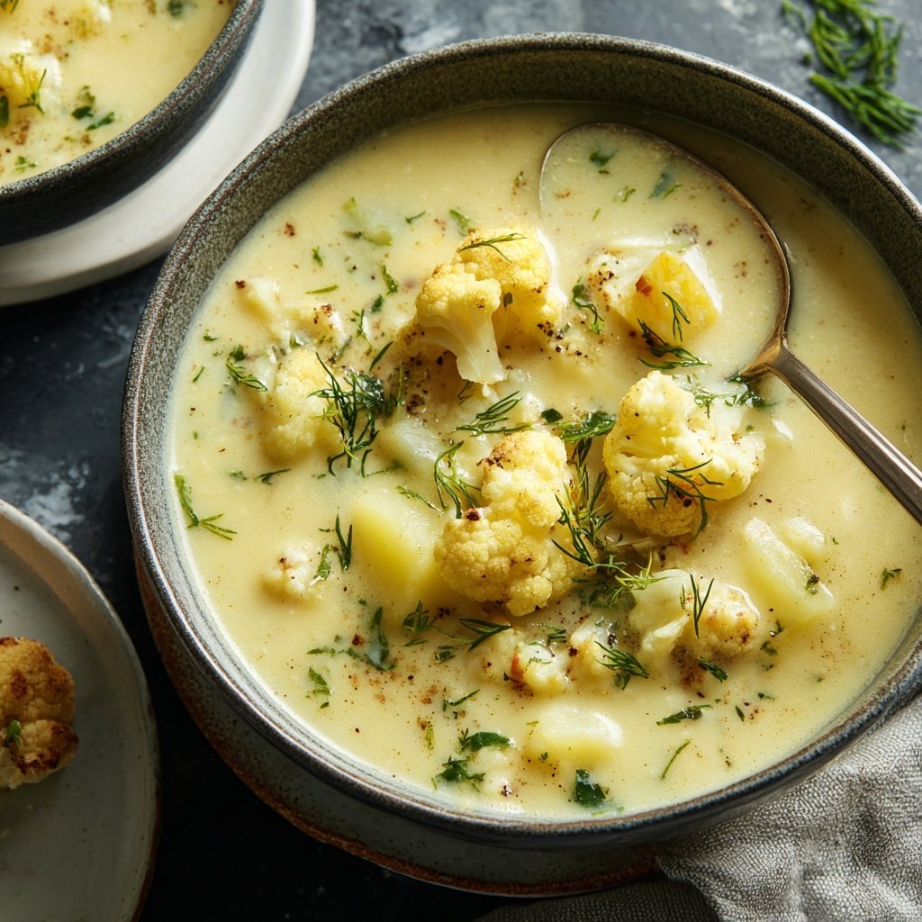 Blumenkohlsuppe mit Kartoffeln