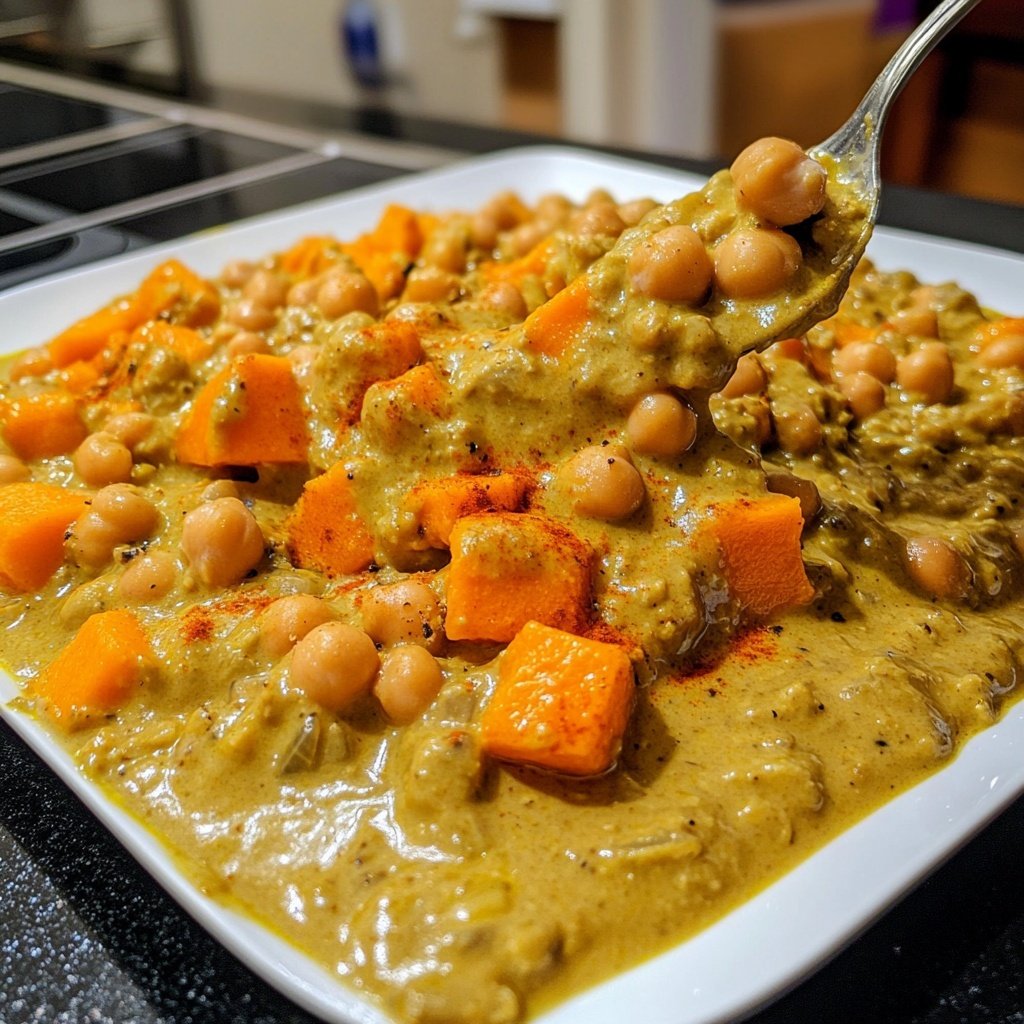 Curry mit Kürbis und Kichererbsen